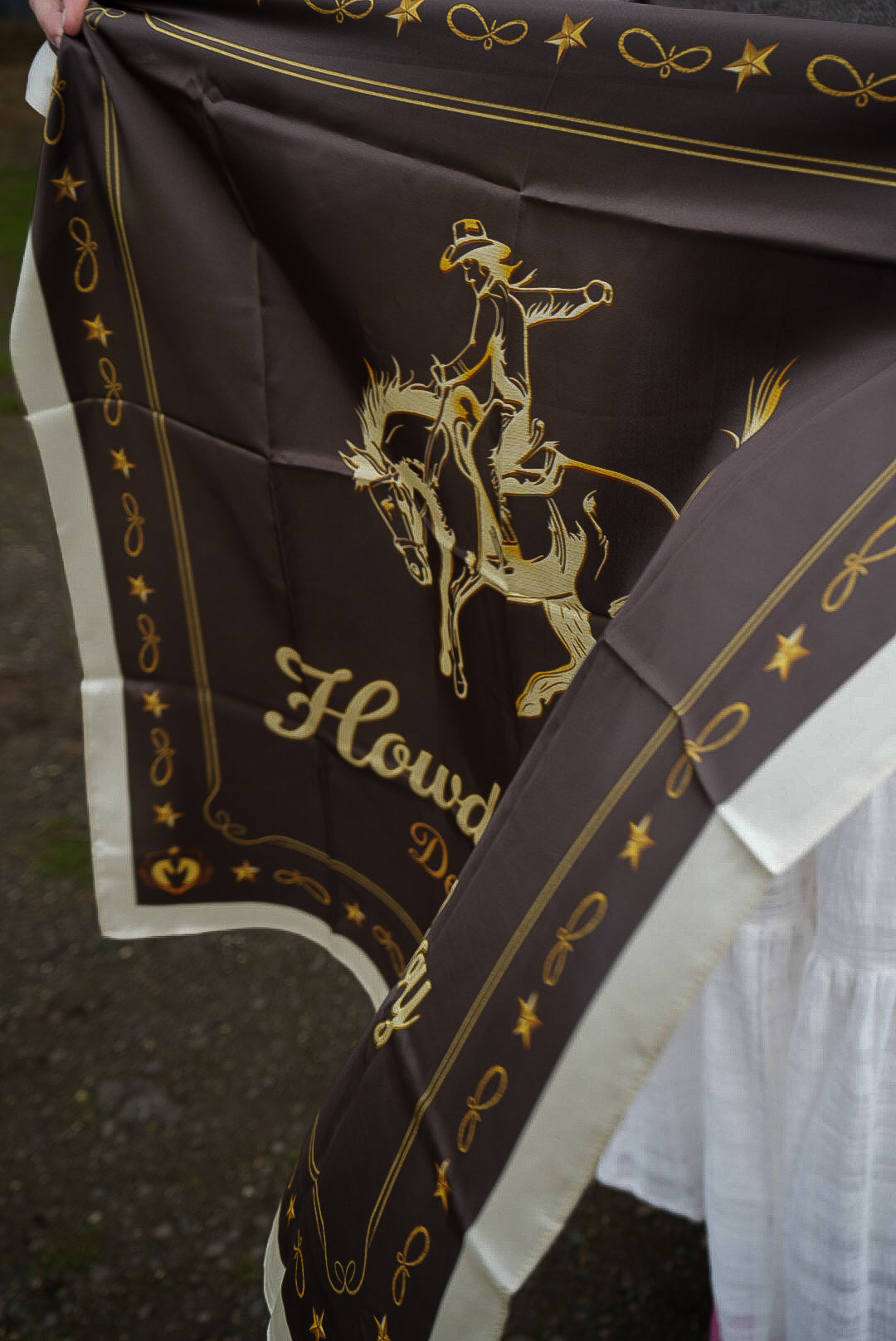 Howdy Cowboy Silk Scarf